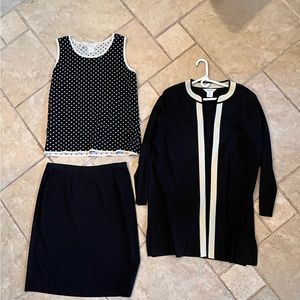 Misook Skirt, Tank Sweater set